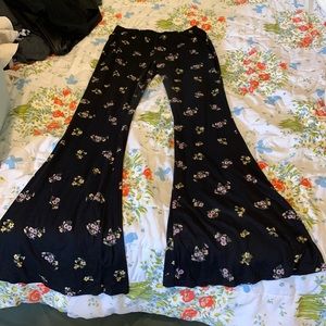 floral flare leggings
